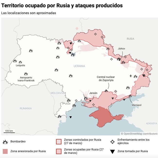 mapas de la invasion rusa
