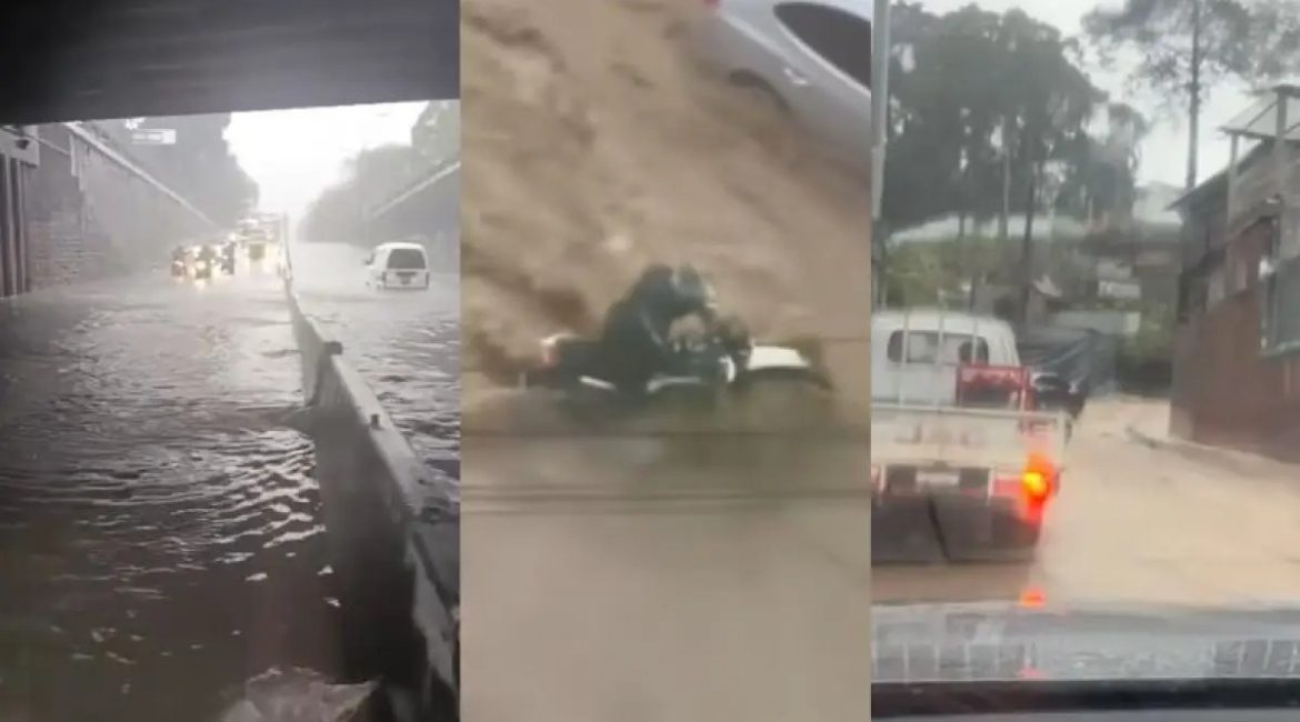 inundaciones en la carretera a El Salvador