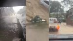 inundaciones en la carretera a El Salvador