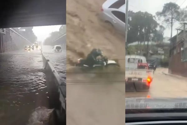 inundaciones en la carretera a El Salvador