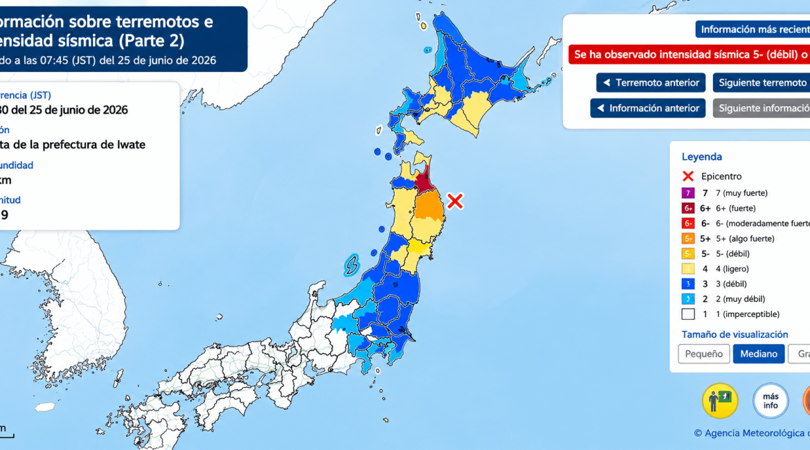 Sismo de magnitud 6,9 sacude el noreste de Japón sin activar alerta de tsunami