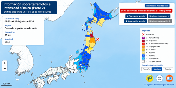 Alarma por sismo de 6.9 en Japón ante posible tsunami