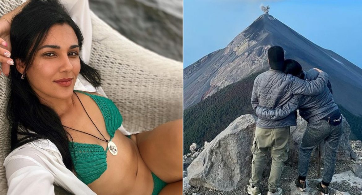 Camila Arteche en el Volcán de Fuego y paisajes de lagos durante su viaje a Guatemala