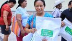 Autoridades del MAGA e ICTA junto a productores agrícolas durante la liberación oficial de la nueva variedad de sorgo ICTA Blanco en Estanzuela, Zacapa.