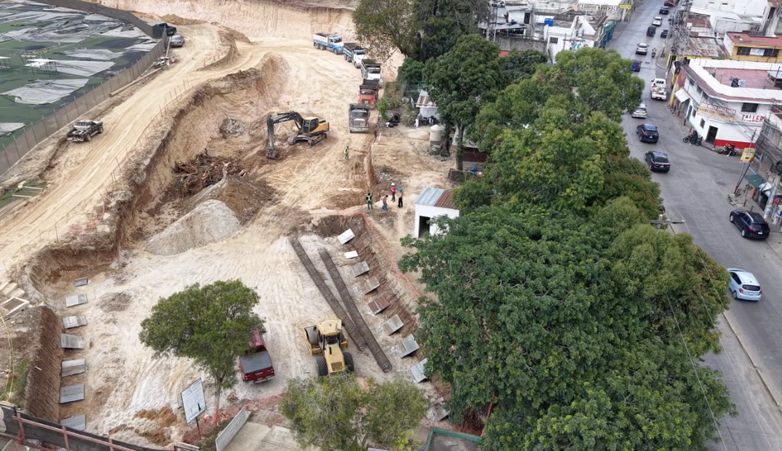 Vista aérea de la construcción de la Vía CH6 Arco Norte.